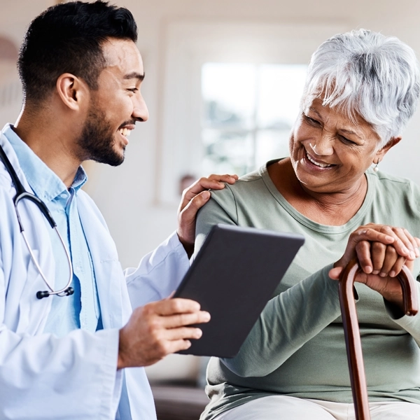 Equity Medical healthcare provider supporting an older adult enrolled in memory loss related clinical trials for Alzheimer’s research in New York and Kentucky