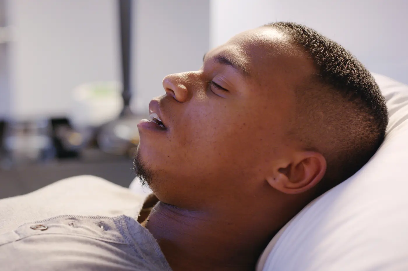 Patient undergoing monitoring for obstructive sleep apnea clinical trials, accessible nationwide thanks to Equity Medical