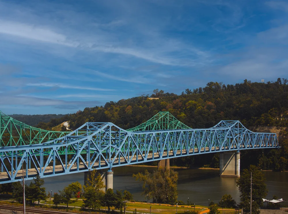 Owensboro Blue Bridge over the Ohio River near Equity Medical’s Owensboro, Kentucky research location.